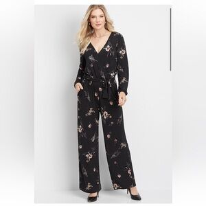 Floral Tie Waist Pocket Jumpsuit